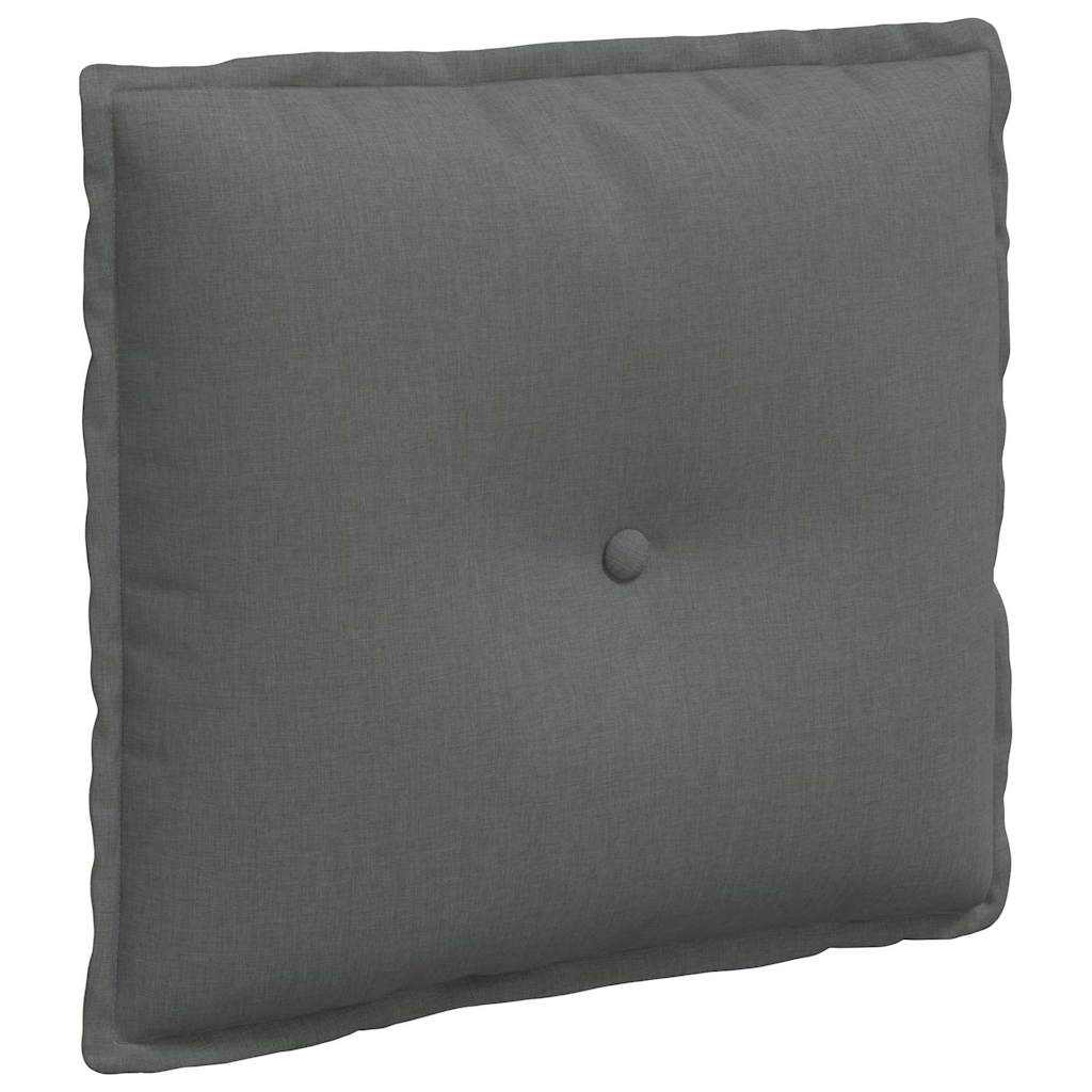 Vidaxl rugkussen donkergrijs 50 x 19 x 45 cm stof