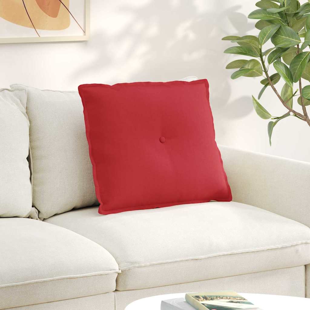 Vidaxl rugkussen rood 60 x 19 x 50 cm stof