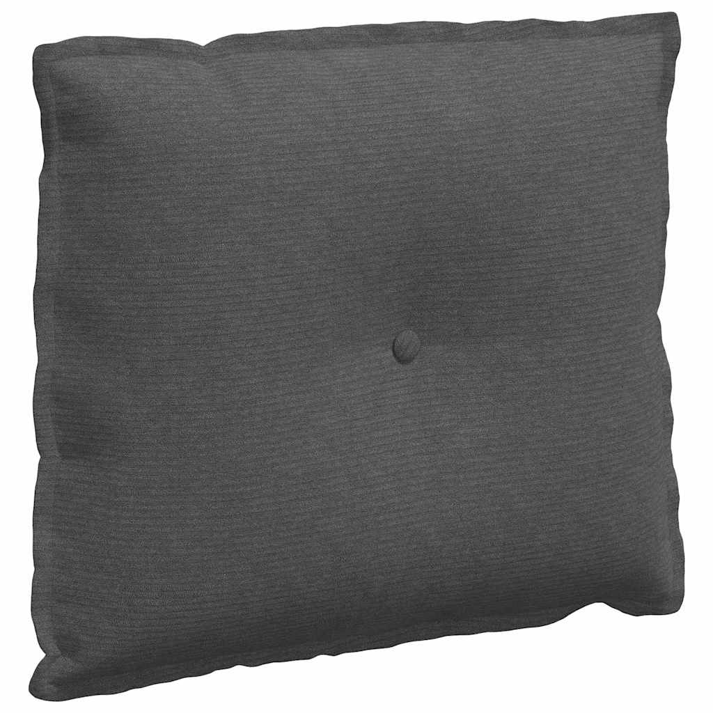 Vidaxl rugkussen donkergrijs 60 x 50 cm cordstof
