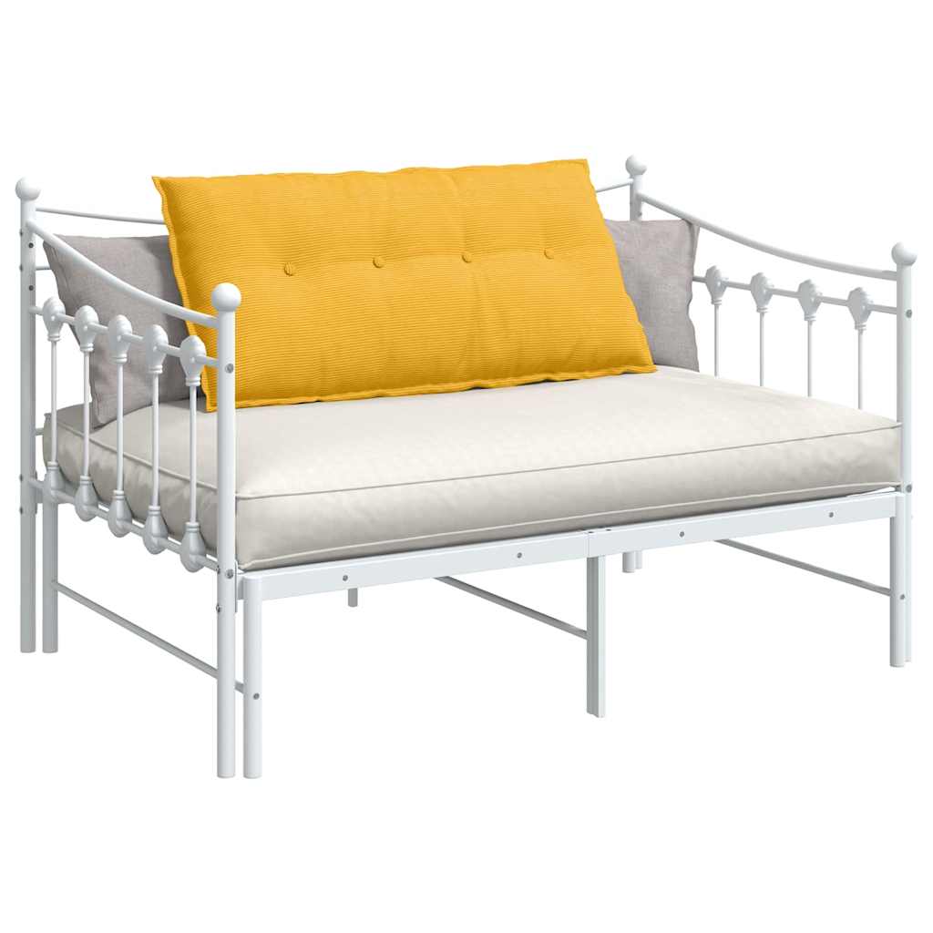Vidaxl rugkussen lichtgeel 100 x 50 cm cordstof