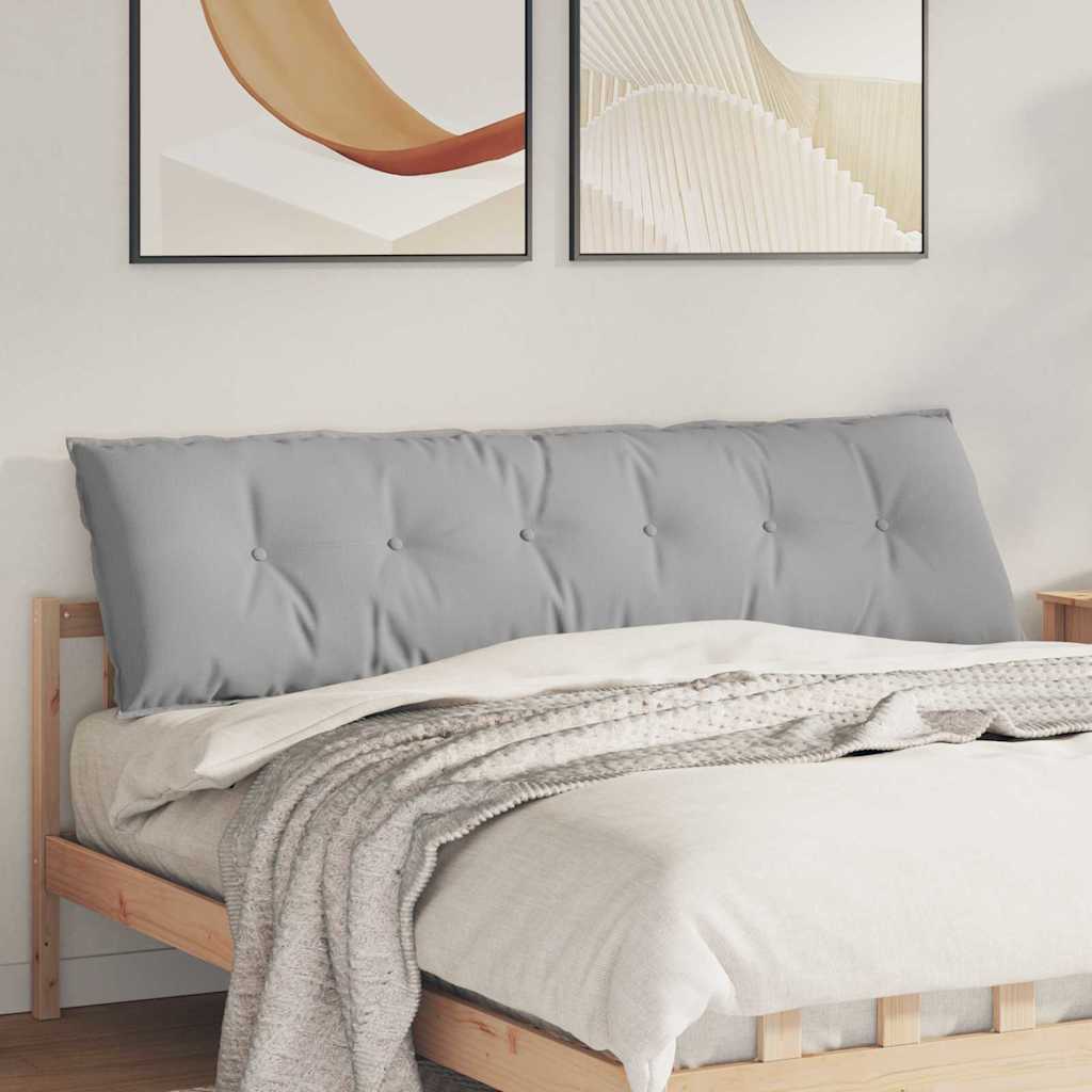 Vidaxl rugkussen wolkengrijs 180 x 19 x 50 cm stof
