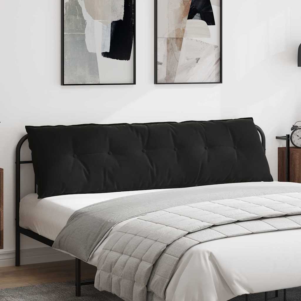 Vidaxl rugkussen zwart 180 x 50 cm cordstof