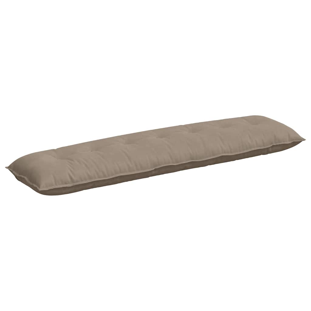 Vidaxl rugkussen taupe 200 x 50 cm microvezel stof