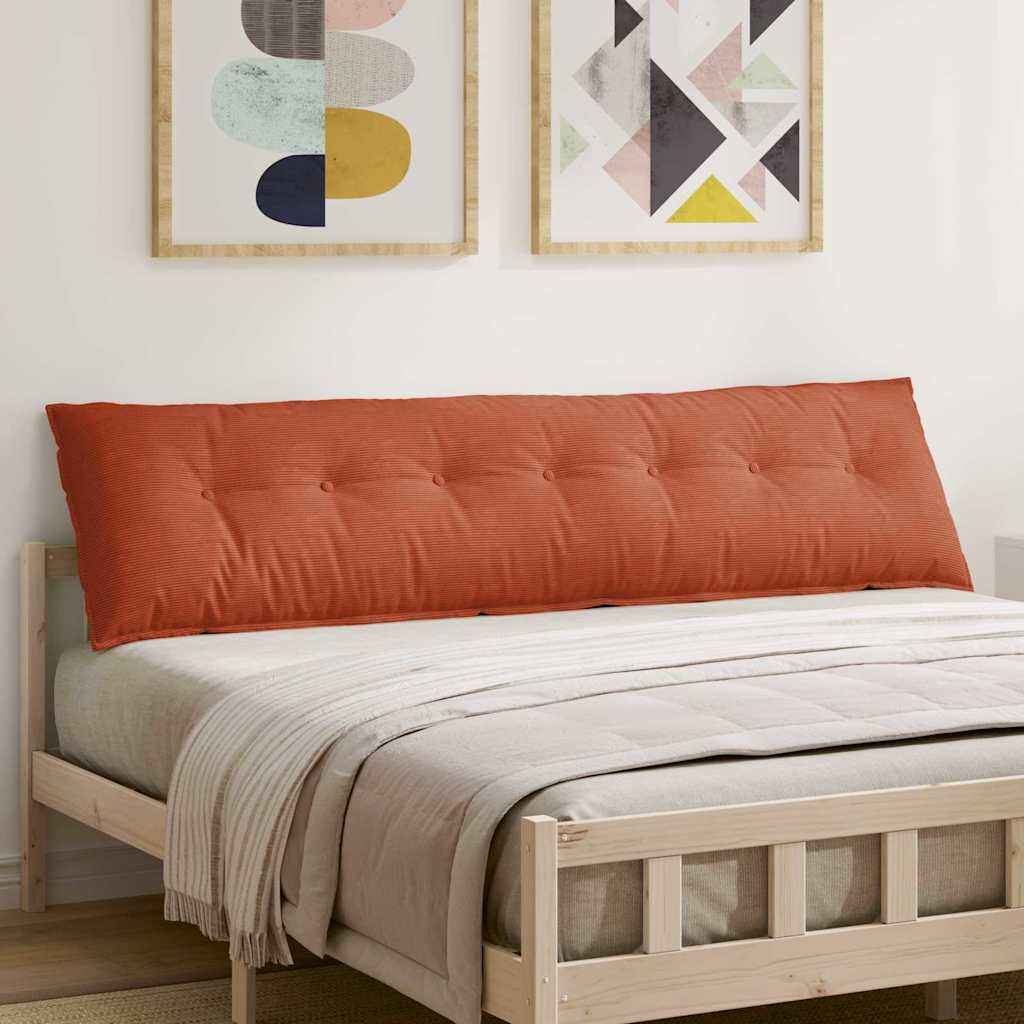Vidaxl rugkussen rood-oranje 200 x 50 cm cordstof