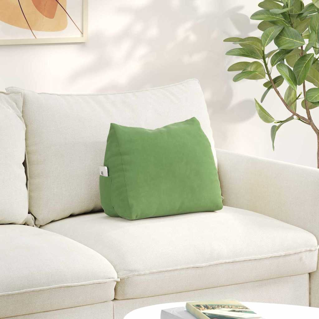 Vidaxl rugkussen lichtgroen 45 x 20 x 35 cm cordstof