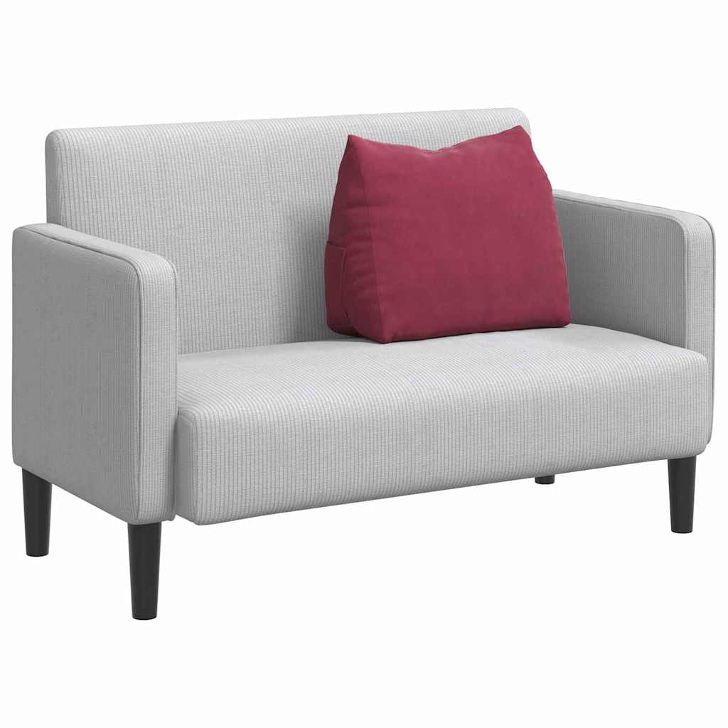 Vidaxl rugkussen wijnrood 60 x 20 x 50 cm cordstof