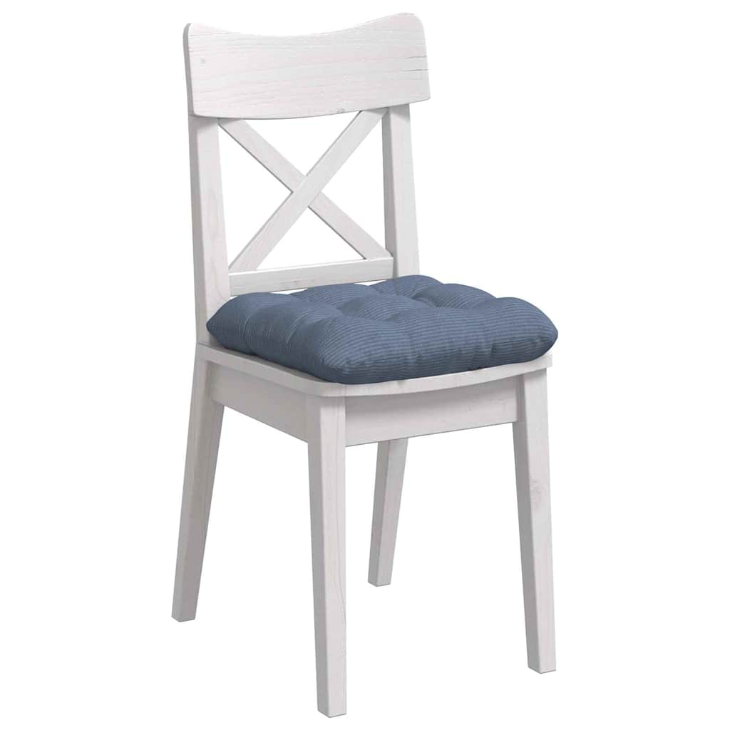 Vidaxl zitkussens 4 pcs blauw 45 x 45 cm katoen stof