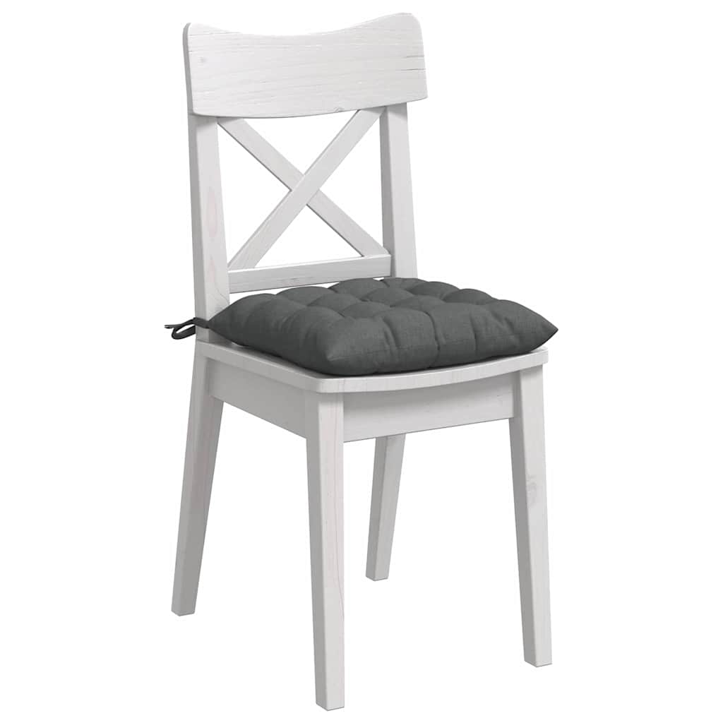 Vidaxl zitkussens 4 pcs donkergrijs 40 x 40 x 6 cm stof
