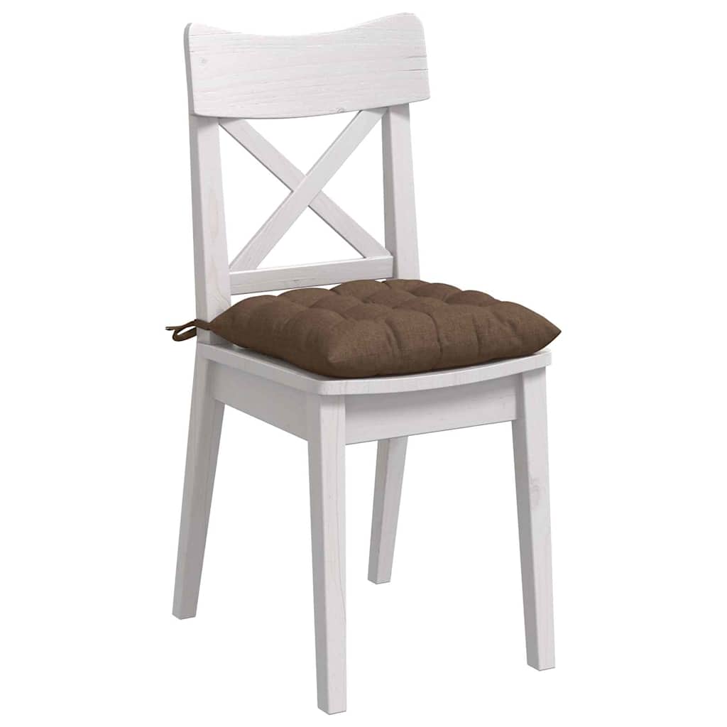 Vidaxl zitkussens 4 pcs bruin 40 x 40 x 6 cm stof