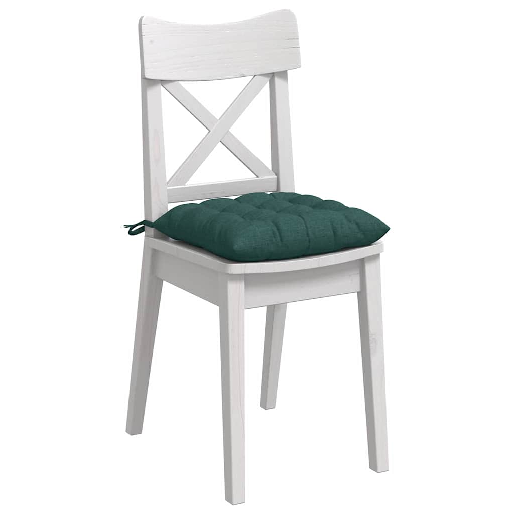 Vidaxl zitkussens 4 pcs donkergroen 40 x 40 x 6 cm stof