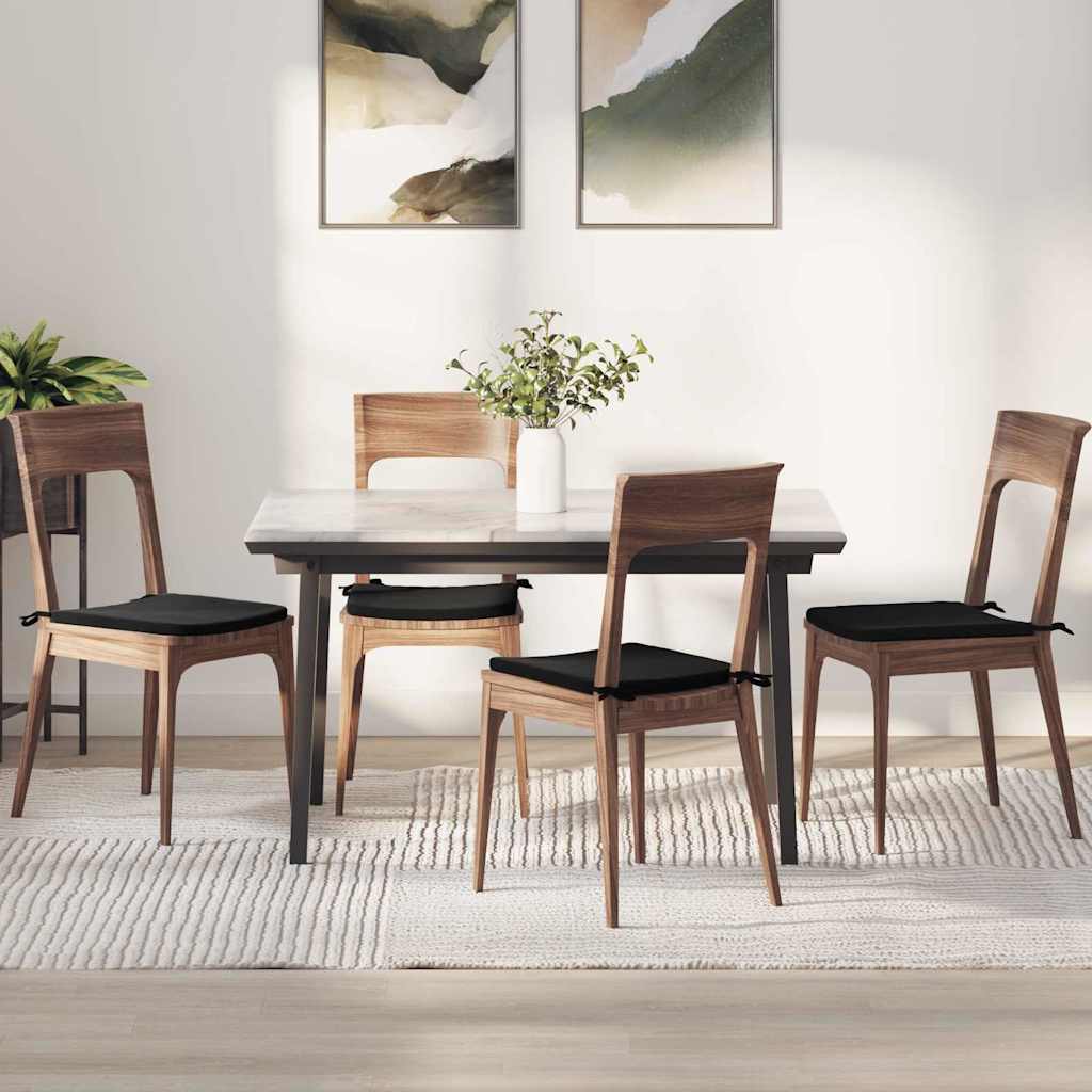 Vidaxl zitkussens 4 pcs zwart 40 x 40 x 3 cm fluweel