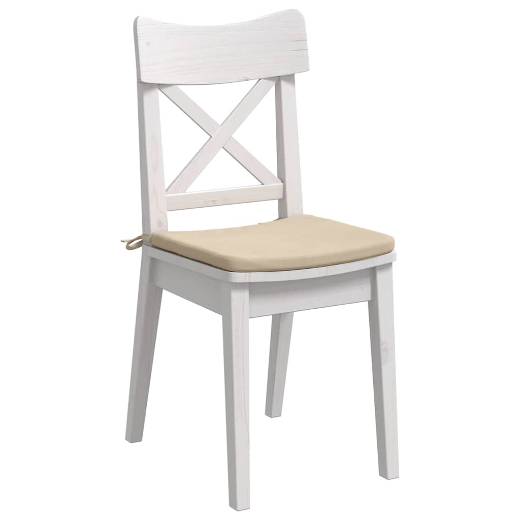 Vidaxl zitkussens 4 pcs crème 40 x 40 x 3 cm microvezel stof