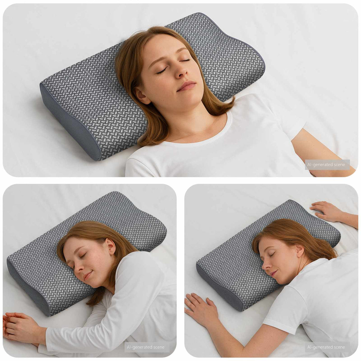 Vidaxl hoofdkussen met kussen grijs 60 x 34 x 11 cm polyester