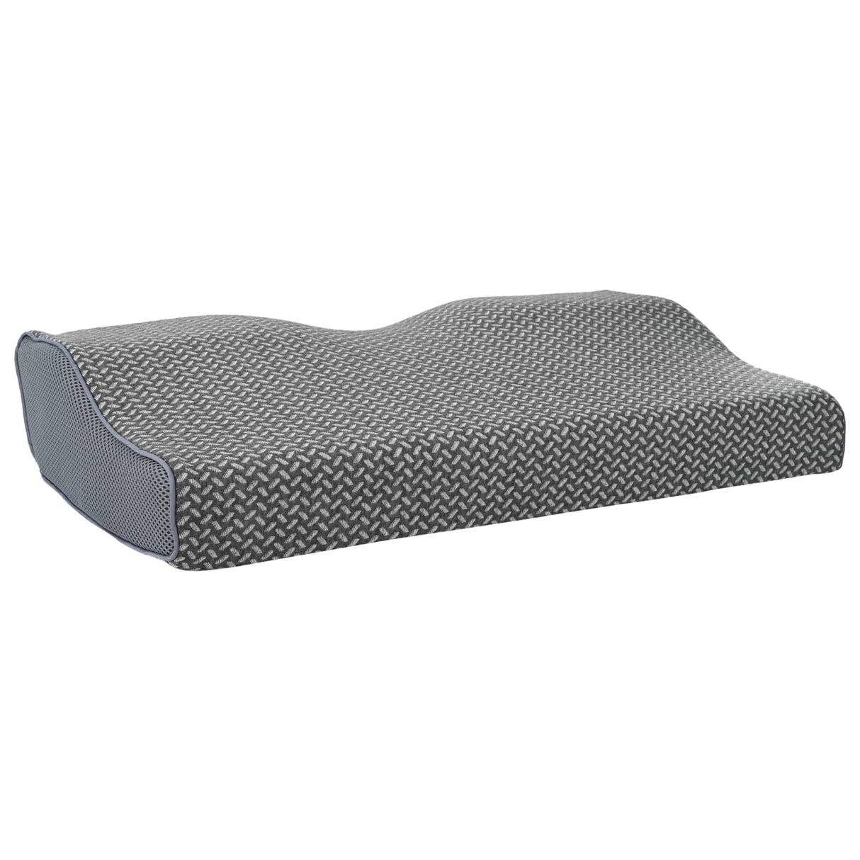 Vidaxl hoofdkussen met kussen grijs 60 x 34 x 11 cm polyester