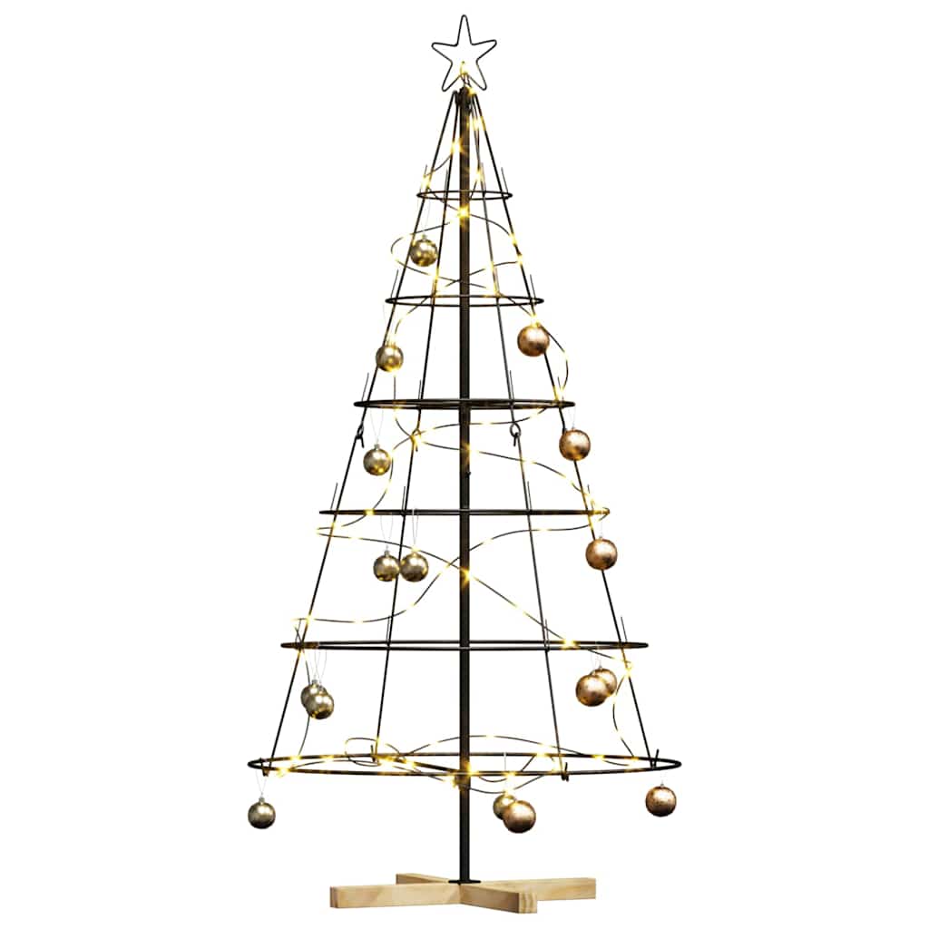Vidaxl kerst cone boom met standaard zwart 154 cm staal