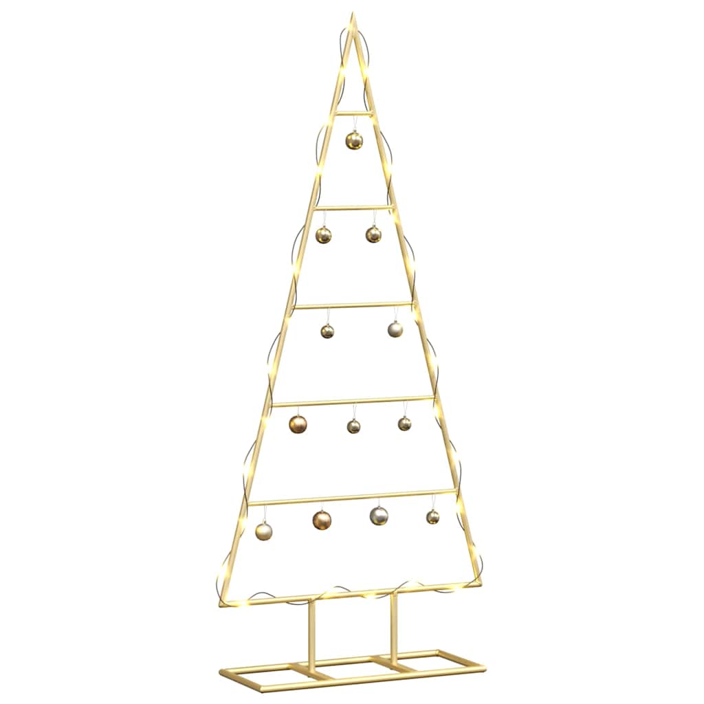 Vidaxl metalen kerstboom met standaard goud 90 cm poedergecoat staal