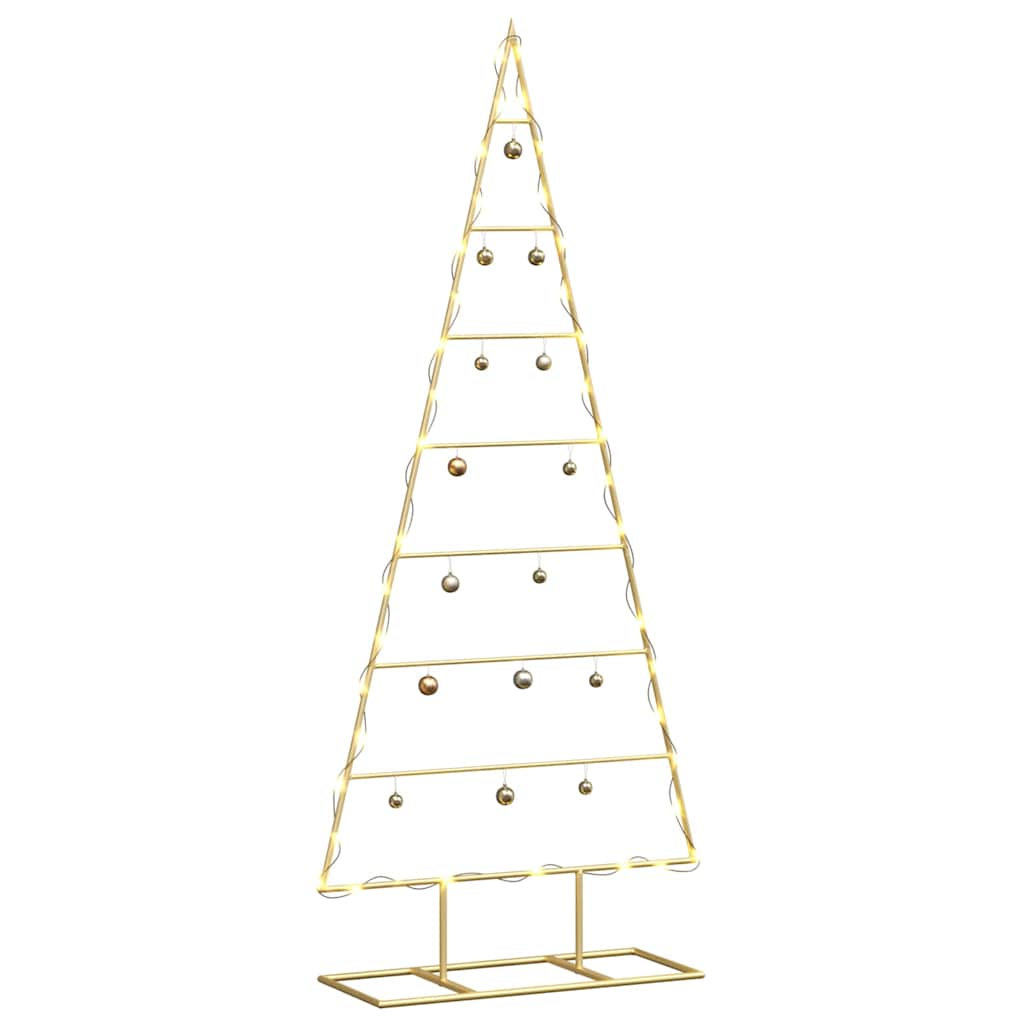 Vidaxl metalen kerstboom met standaard goud 125 cm poedergecoat staal