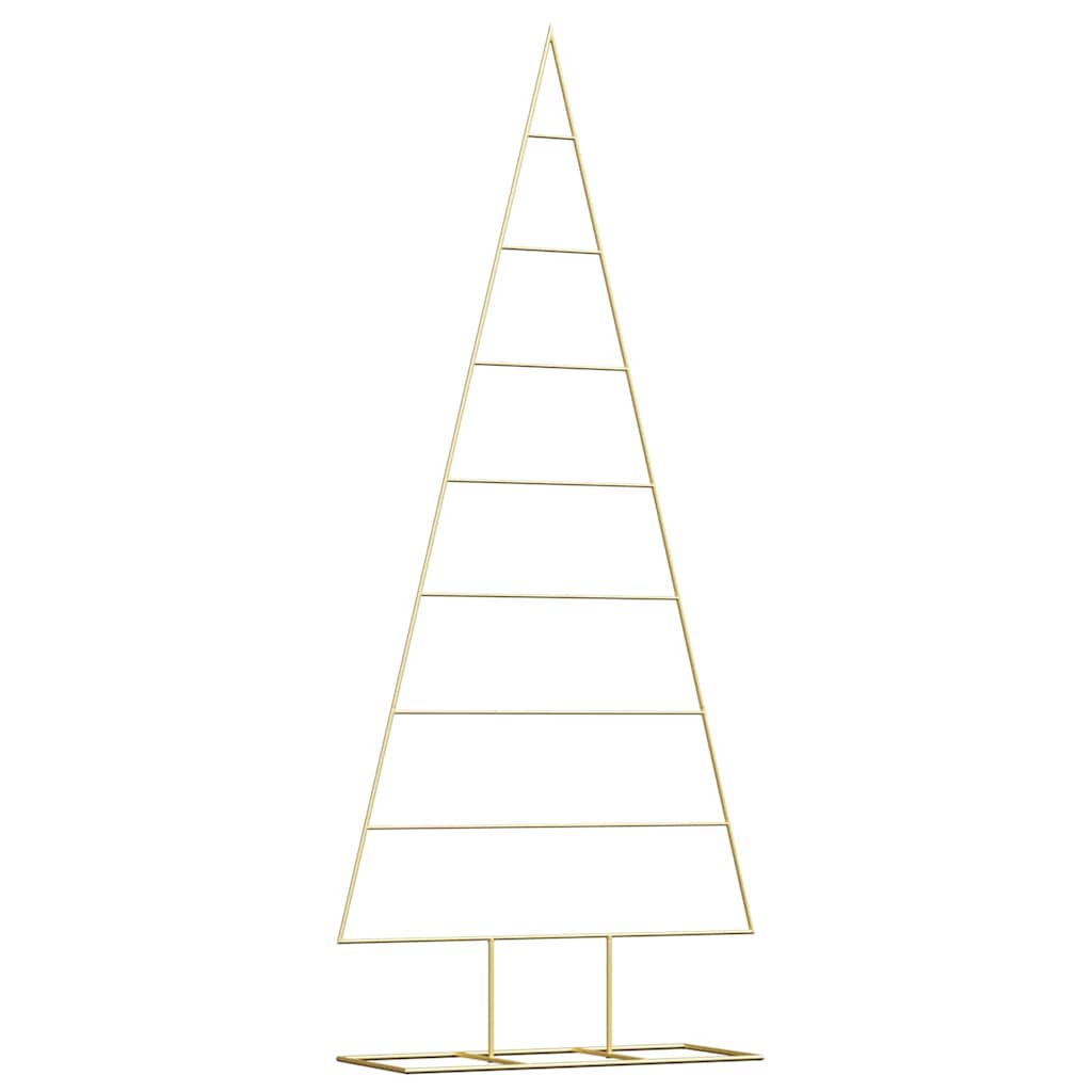 Vidaxl metalen kerstboom met standaard goud 181 cm poedergecoat staal