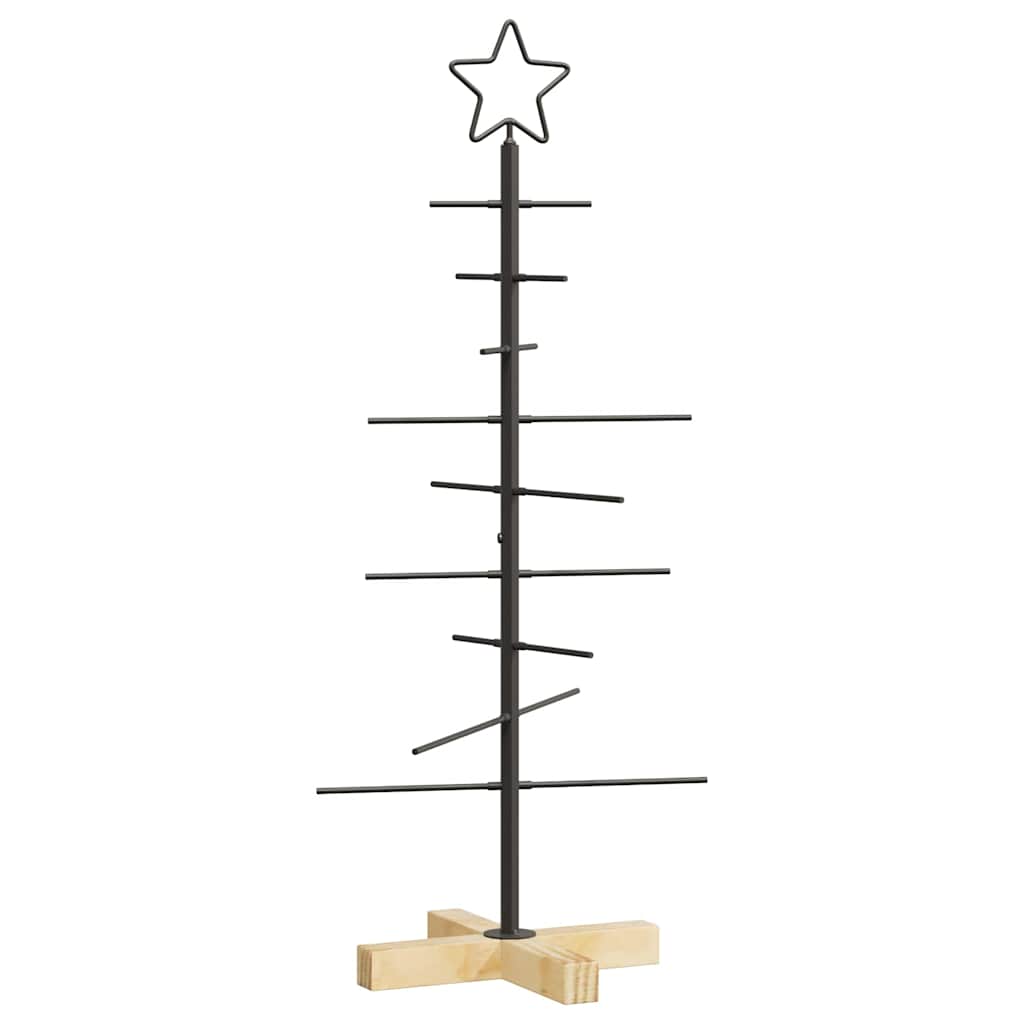 Vidaxl metalen kerstboom met standaard zwart 89 cm poedergecoat staal