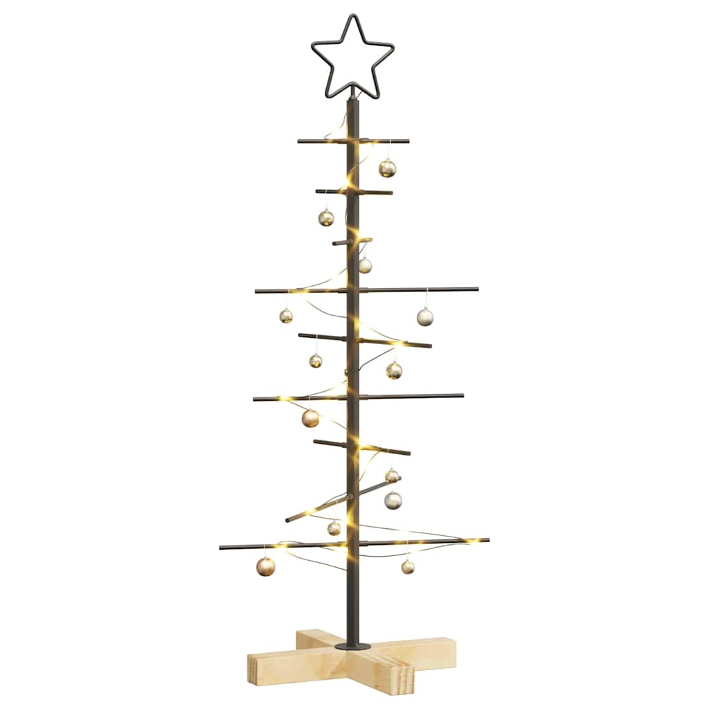 Vidaxl metalen kerstboom met standaard zwart 89 cm poedergecoat staal