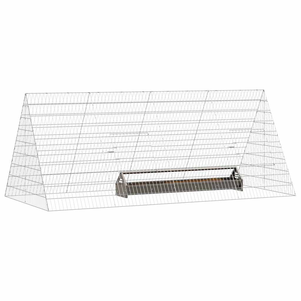 Vidaxl kippenhok zilver 215 x 100 x 85 cm gegalvaniseerd staal