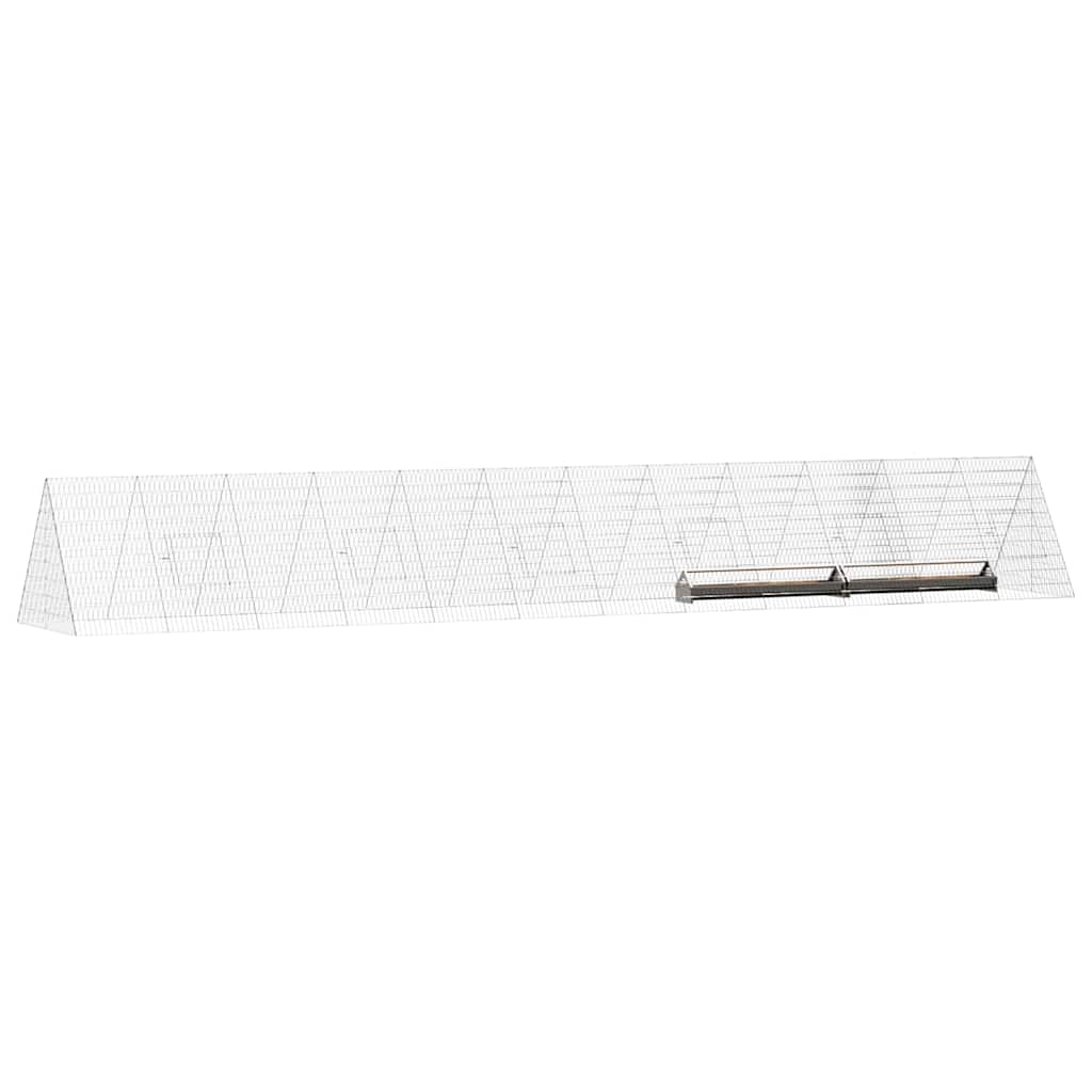 Vidaxl kippenhok zilver 650 x 100 x 85 cm gegalvaniseerd staal