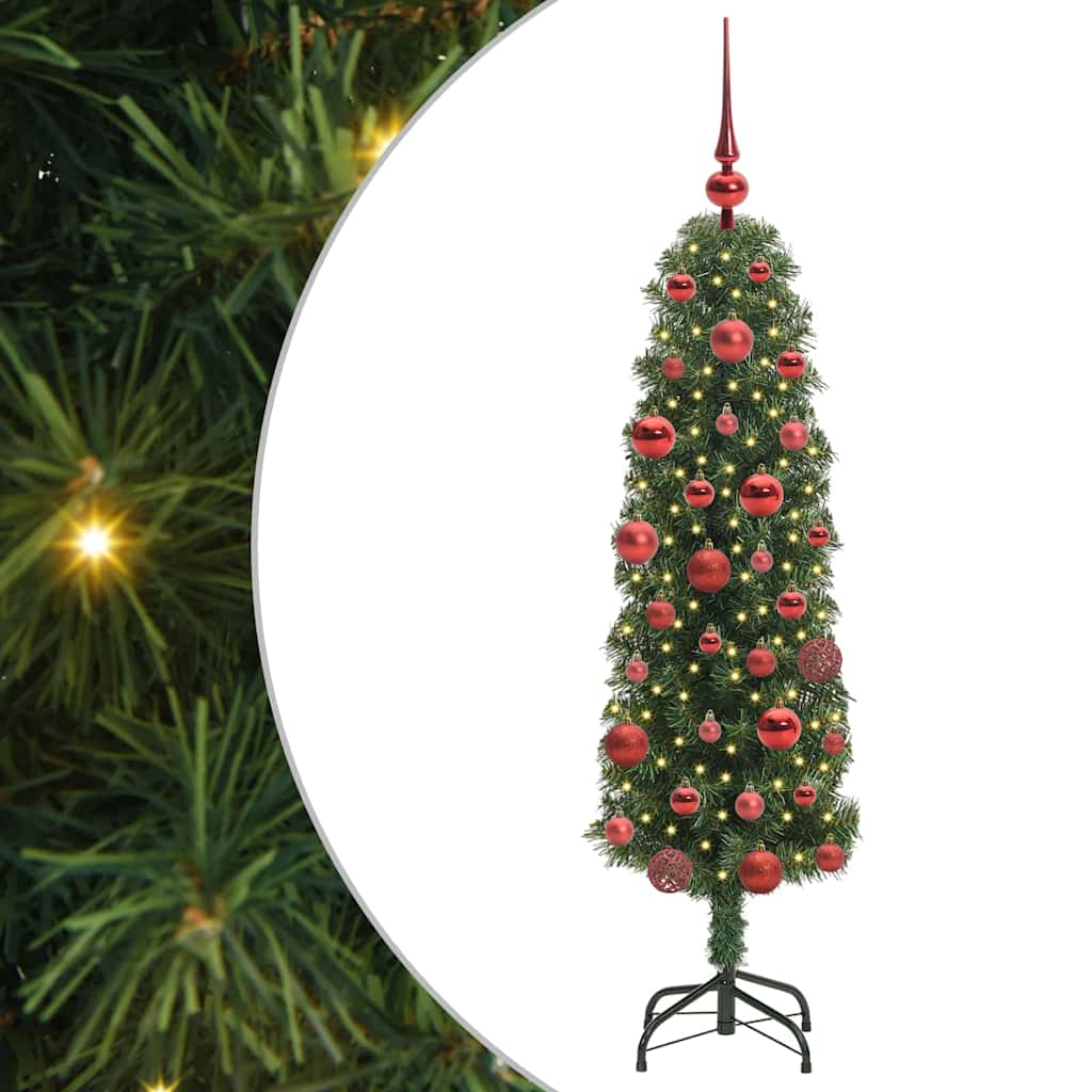 Vidaxl kunstkerstboom groen 150 cm pvc en staal en kunststof