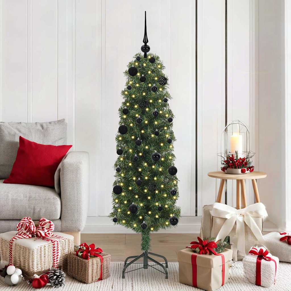 Vidaxl kunstkerstboom groen 150 cm pvc en staal en kunststof