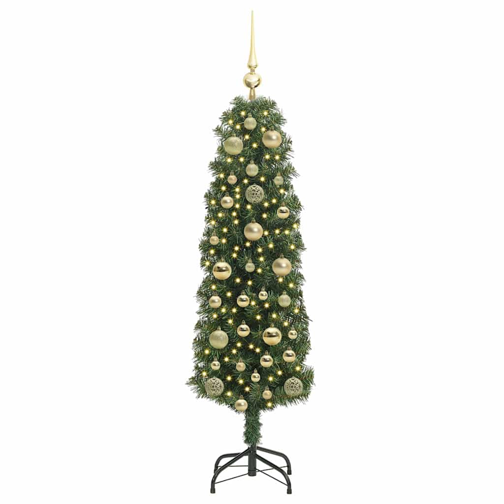 Vidaxl kunstkerstboom groen 150 cm pvc en staal en kunststof