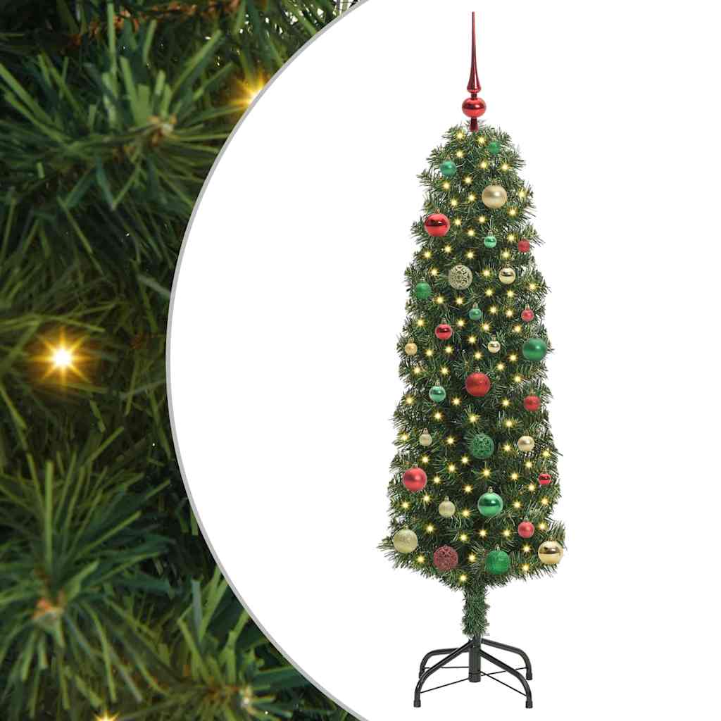Vidaxl kunstkerstboom groen 150 cm pvc en staal en kunststof
