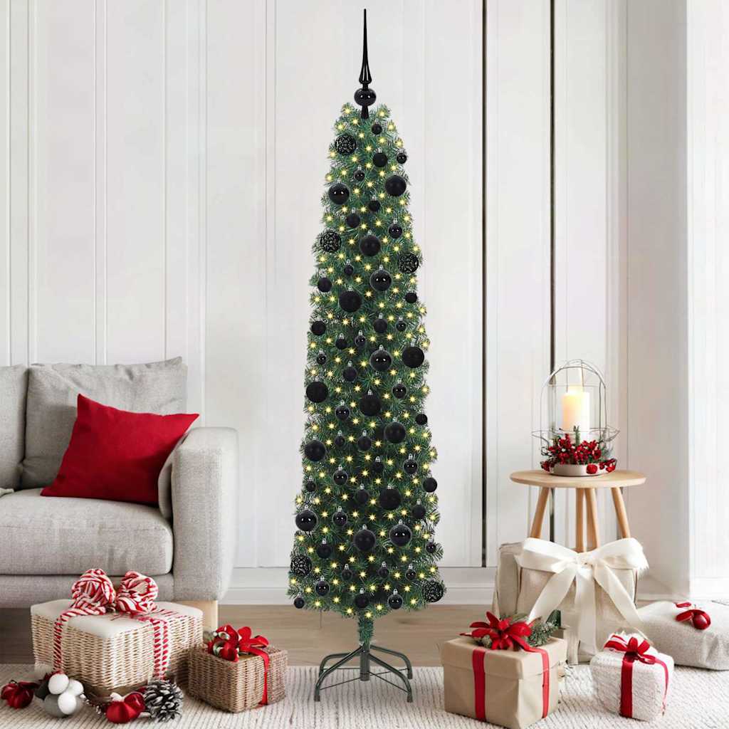 Vidaxl kunstkerstboom groen 180 cm pvc en staal en kunststof