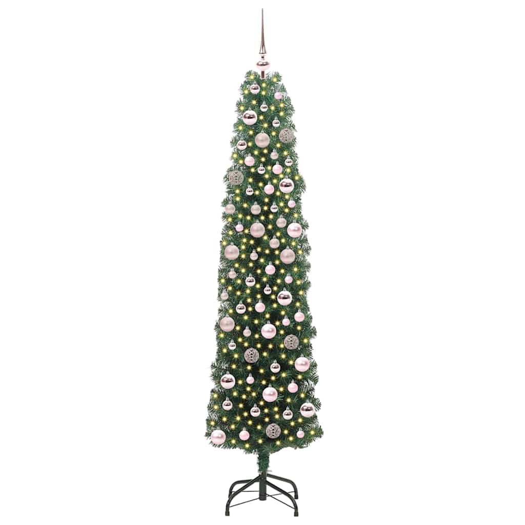 Vidaxl kunstkerstboom groen 180 cm pvc en staal en kunststof