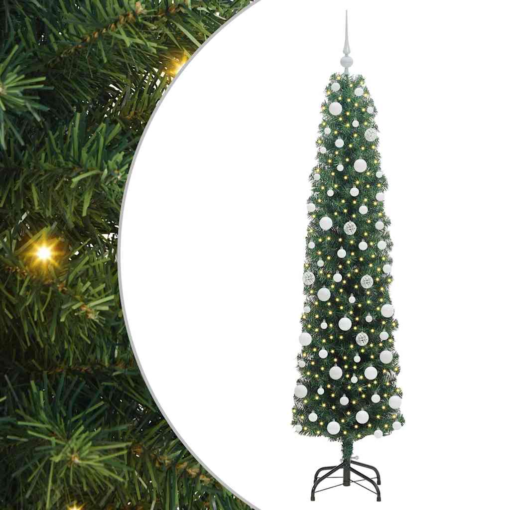 Vidaxl kunstkerstboom groen 180 cm pvc en staal en kunststof