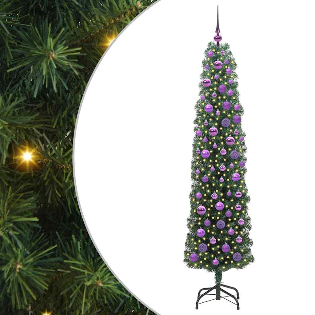Vidaxl kunstkerstboom groen 180 cm pvc en staal en kunststof