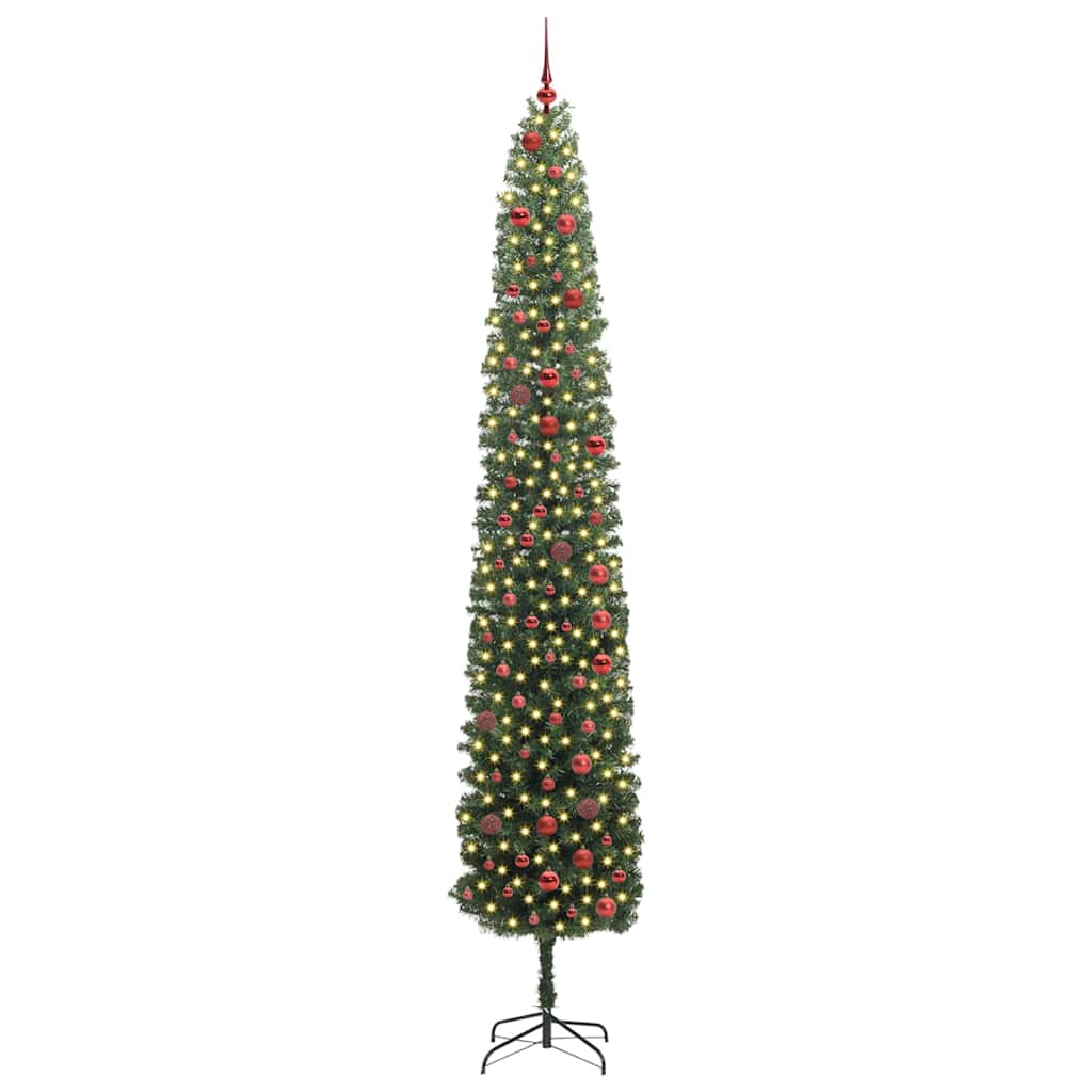 Vidaxl kunstkerstboom groen 300 cm pvc en staal en kunststof