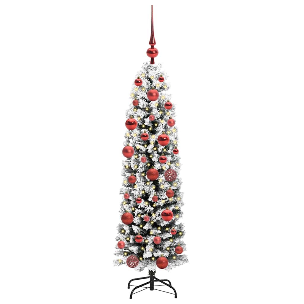 Vidaxl kunstkerstboom groen 150 cm pvc en staal en kunststof