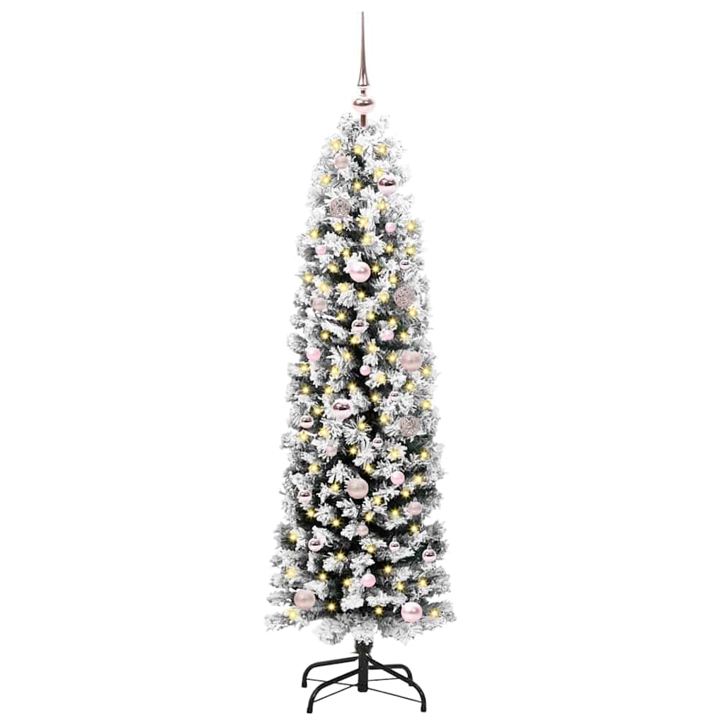 Vidaxl kunstkerstboom groen 150 cm pvc en staal en kunststof