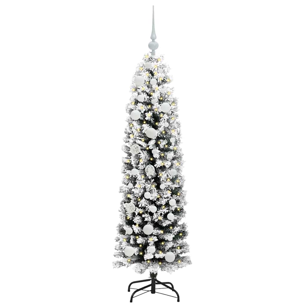 Vidaxl kunstkerstboom groen 150 cm pvc en staal en kunststof