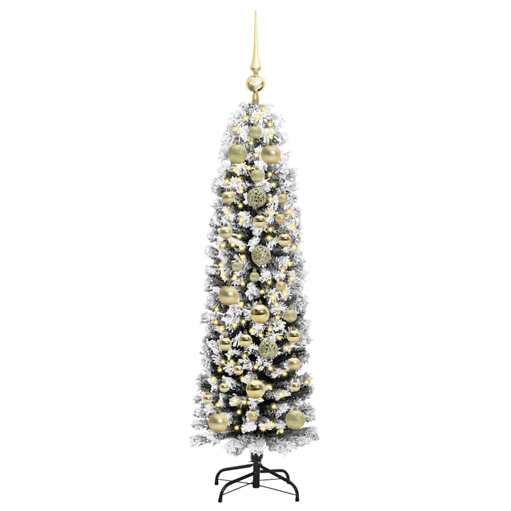Vidaxl kunstkerstboom groen 150 cm pvc en staal en kunststof