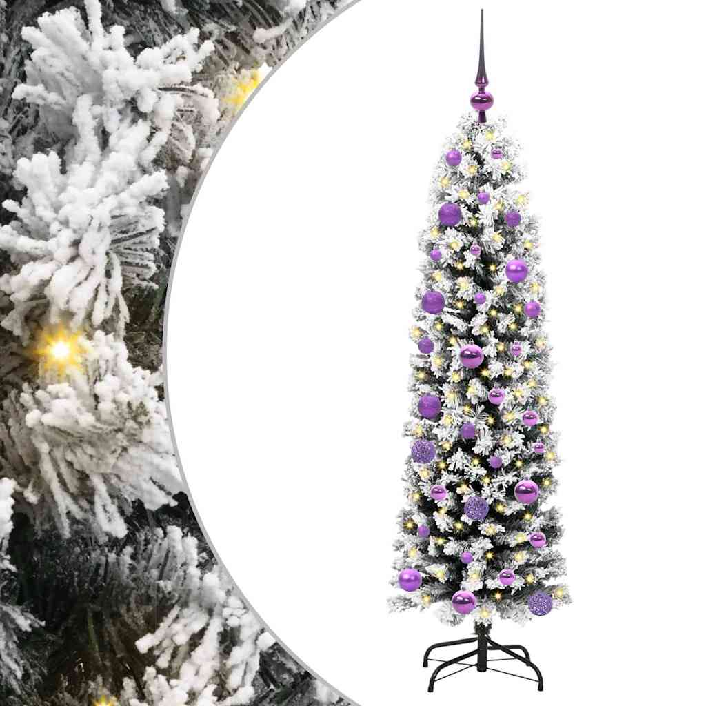 Vidaxl kunstkerstboom groen 150 cm pvc en staal en kunststof