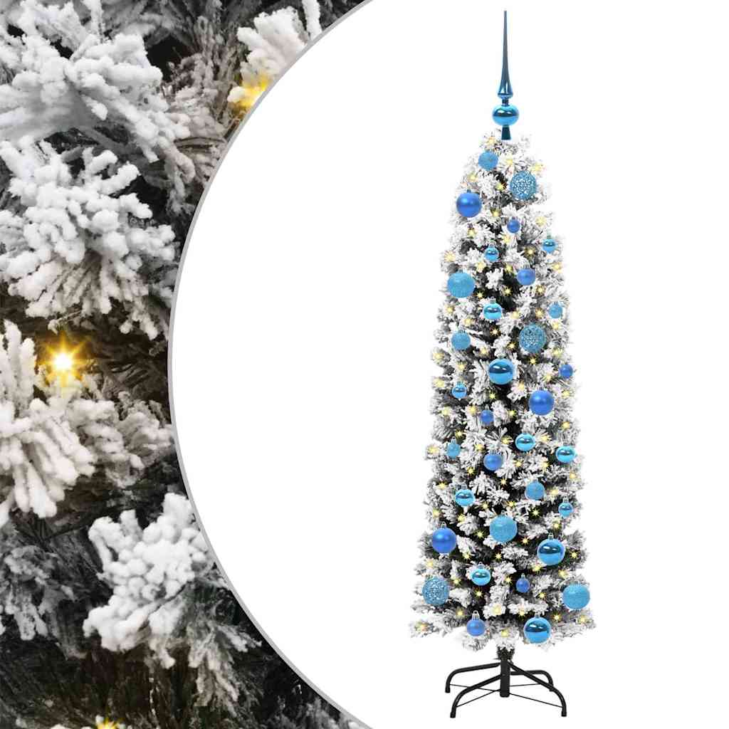 Vidaxl kunstkerstboom groen 150 cm pvc en staal en kunststof