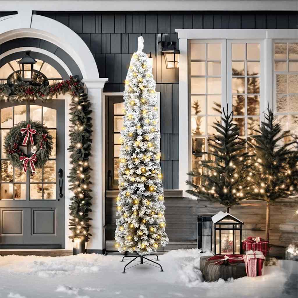 Vidaxl kunstkerstboom groen 210 cm pvc en staal en kunststof