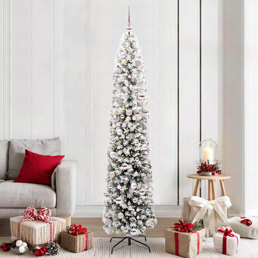 Vidaxl kunstkerstboom groen 210 cm pvc en staal en kunststof