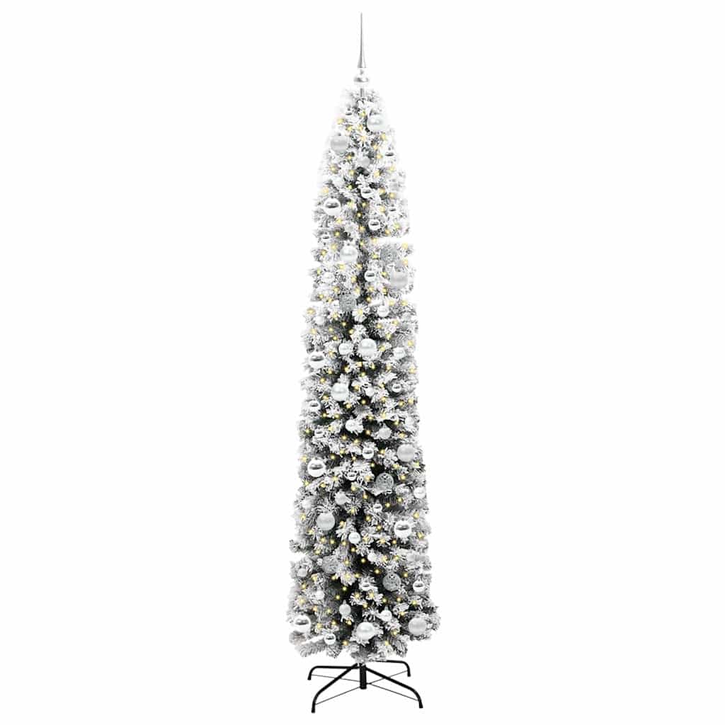 Vidaxl kunstkerstboom groen 210 cm pvc en staal en kunststof