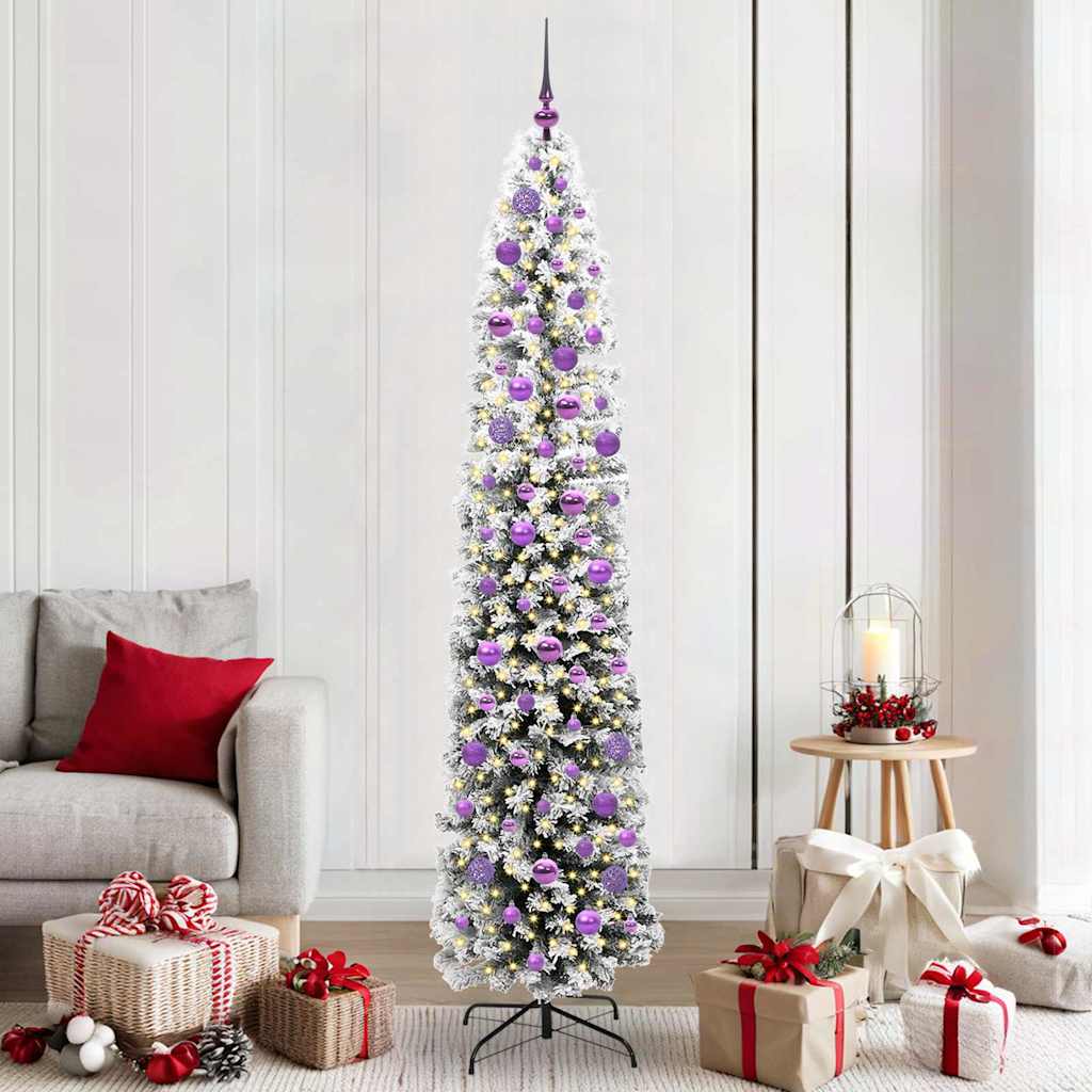 Vidaxl kunstkerstboom groen 210 cm pvc en staal en kunststof