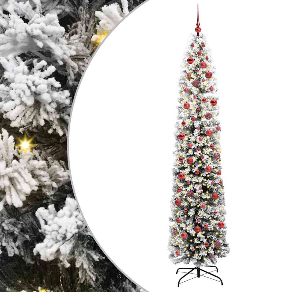 Vidaxl kunstkerstboom groen 240 cm pvc en staal en kunststof