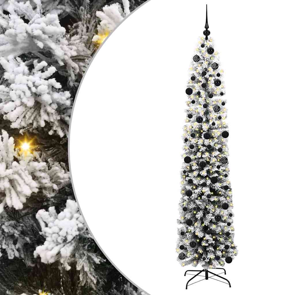 Vidaxl kunstkerstboom groen 240 cm pvc en staal en kunststof