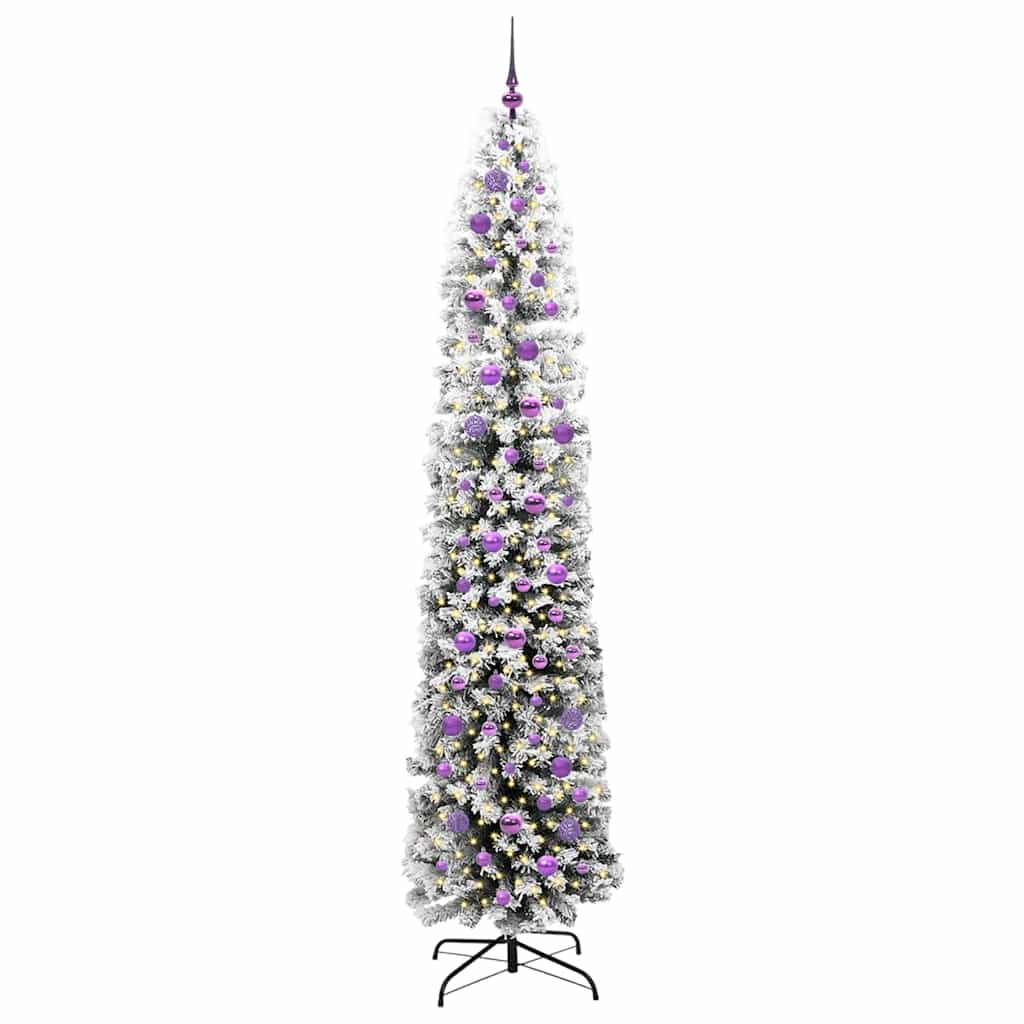 Vidaxl kunstkerstboom groen 240 cm pvc en staal en kunststof