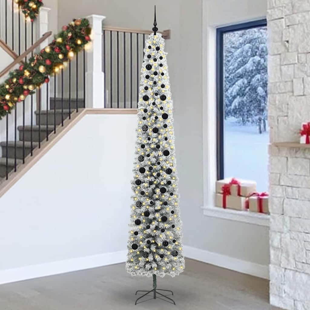 Vidaxl kunstkerstboom groen 270 cm pvc en staal en kunststof