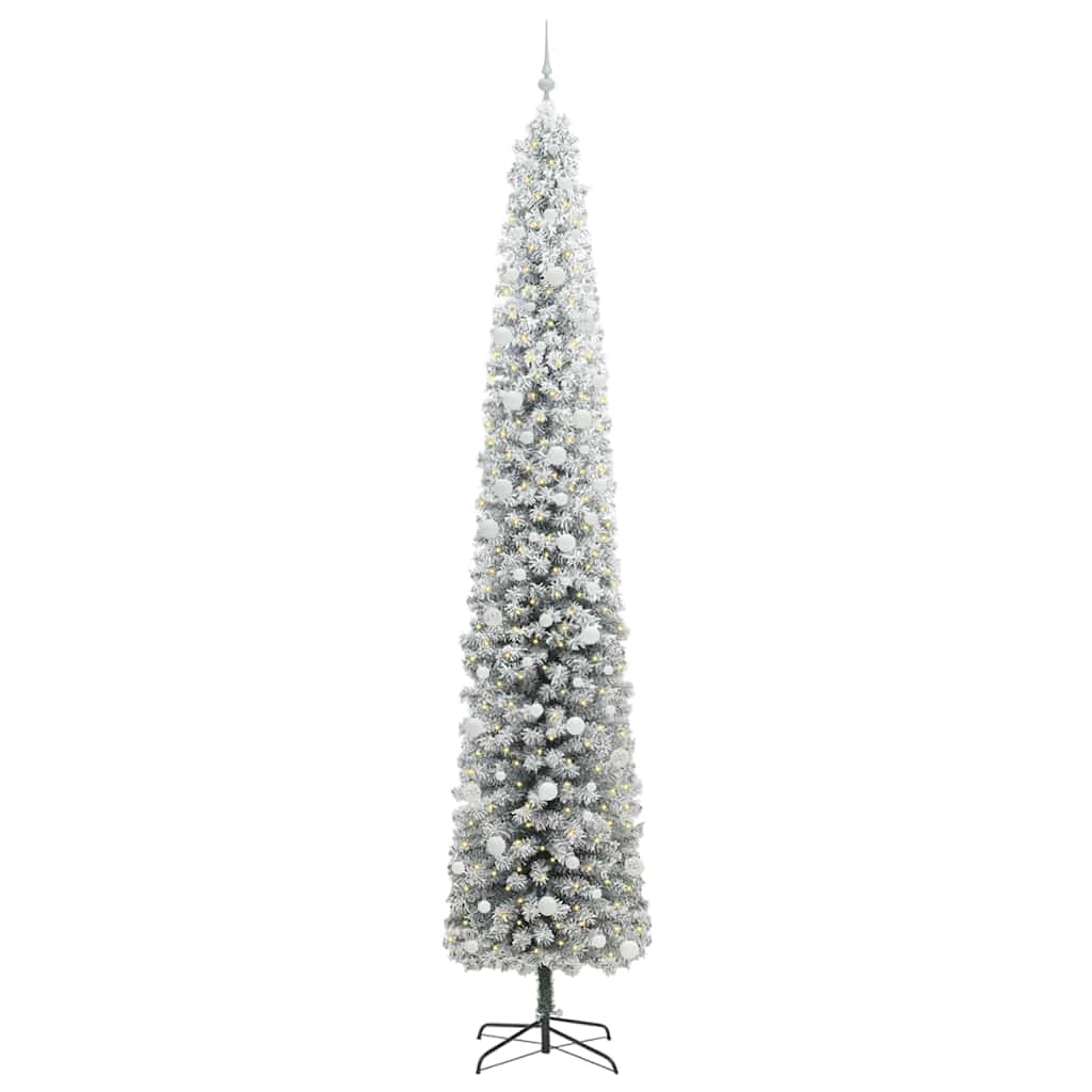 Vidaxl kunstkerstboom groen 270 cm pvc en staal en kunststof
